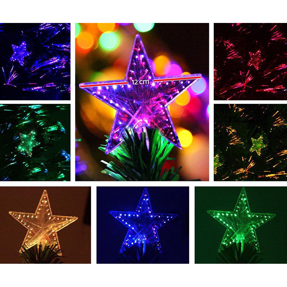 2.4M 8FT LED Christmas Tree Xmas Optic Fibre Multi Colour Lights