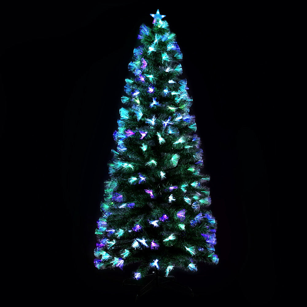 Christmas Tree 1.8M 6FT LED Xmas Multi Colour Lights Optic Fibre