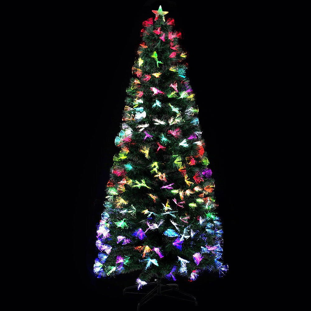 Christmas Tree 2.1M 7FT LED Xmas Multi Colour Lights Optic Fibre