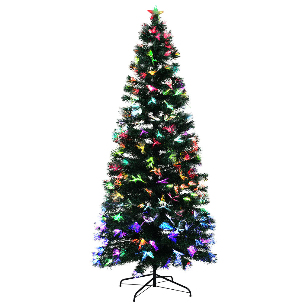 Christmas Tree 2.1M 7FT LED Xmas Multi Colour Lights Optic Fibre