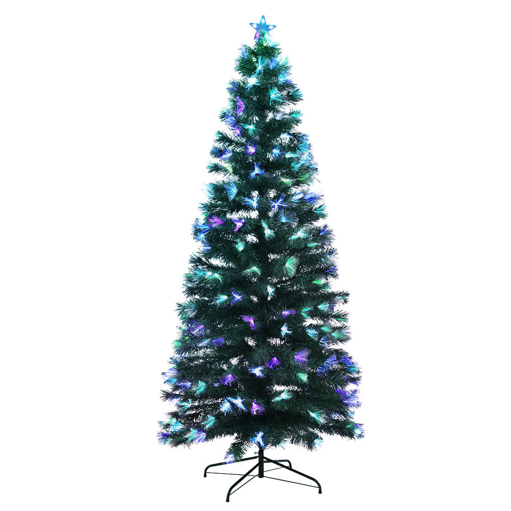 Christmas Tree 2.1M 7FT LED Xmas Multi Colour Lights Optic Fibre