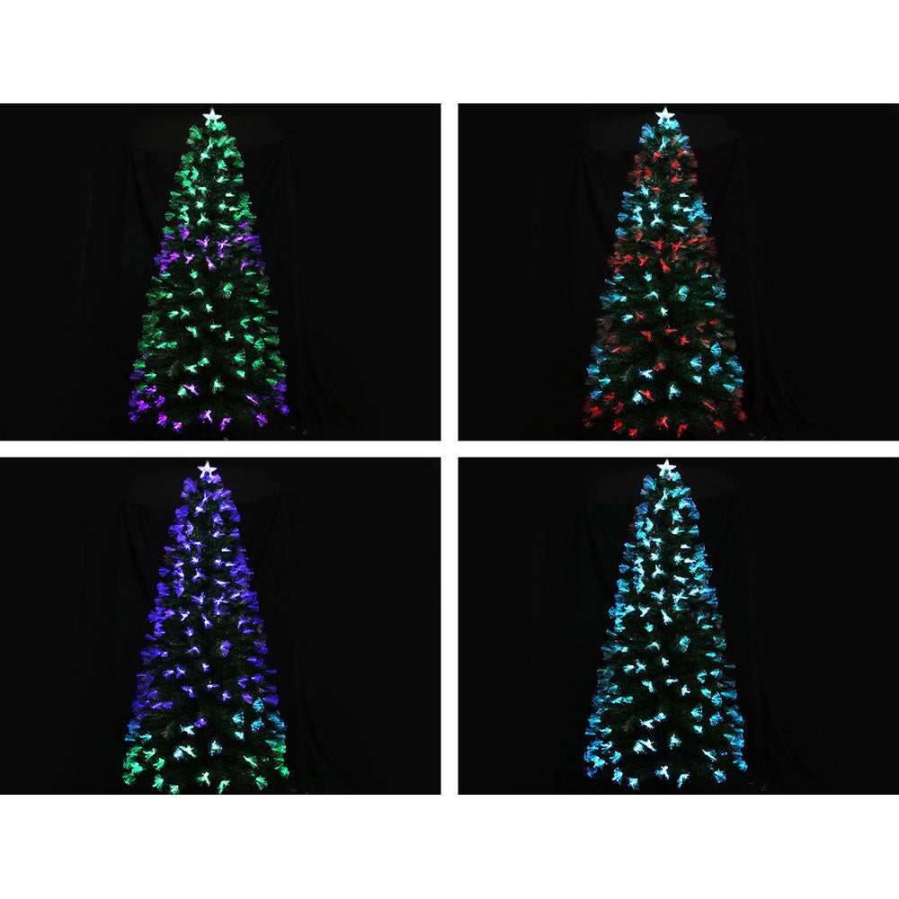 Christmas Tree 2.1M 7FT LED Xmas Multi Colour Lights Optic Fibre