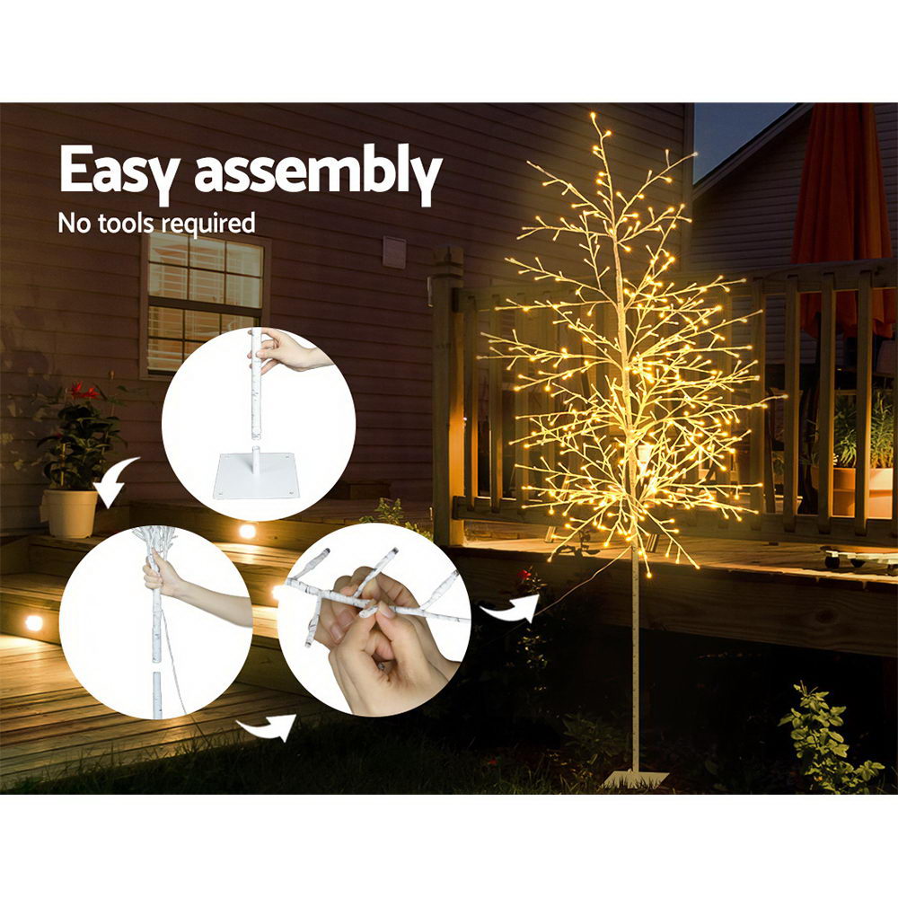 2.1M LED Christmas Branch Tree 480 LED Xmas Warm White Optic Fibre