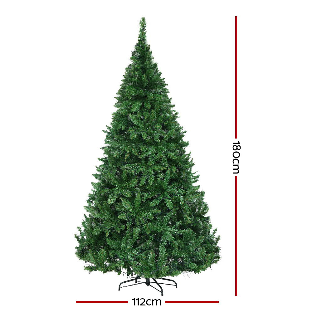 Christmas Tree 1.8M With 874 LED Lights Warm White Green