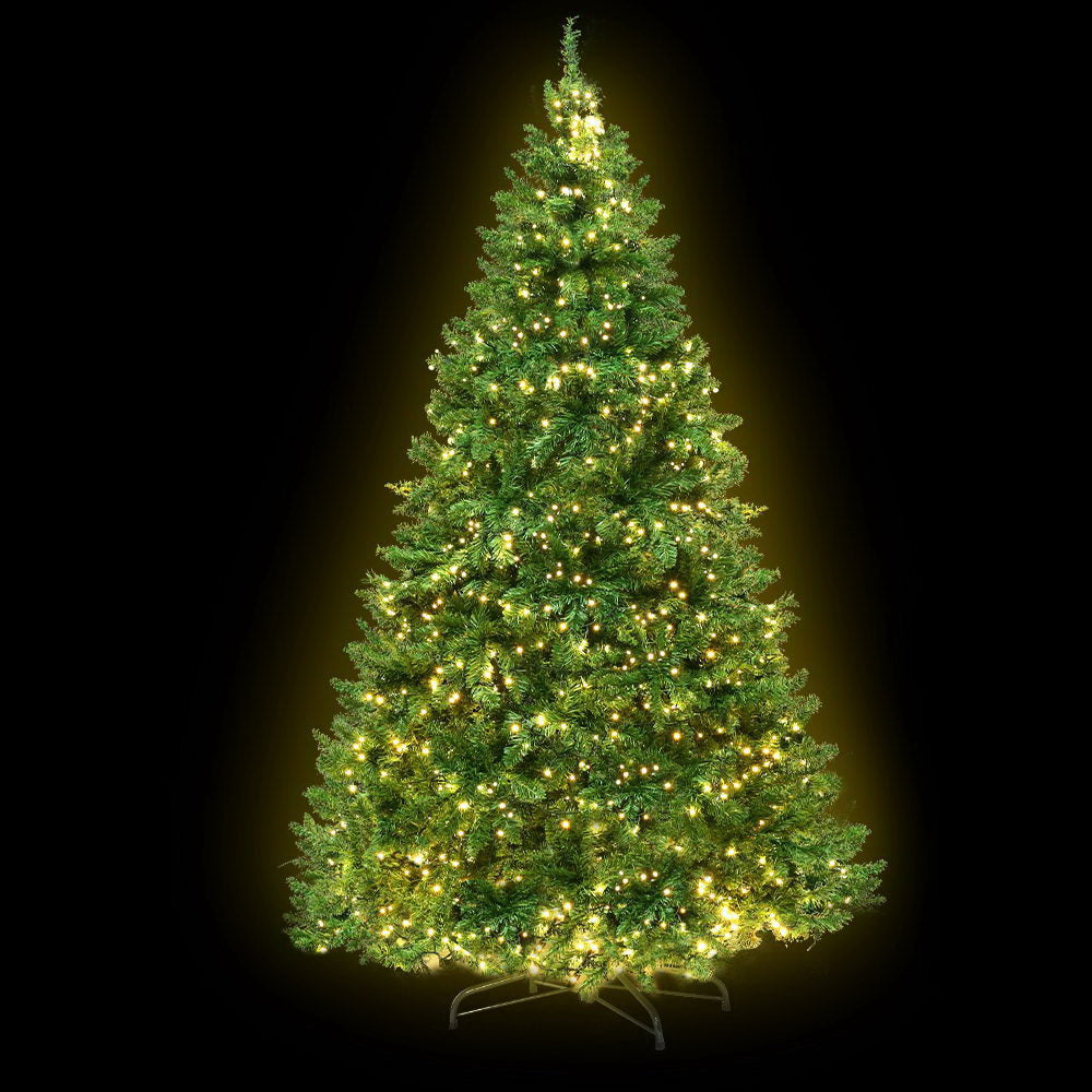 Christmas Tree 2.1M With 1134 LED Lights Warm White Green