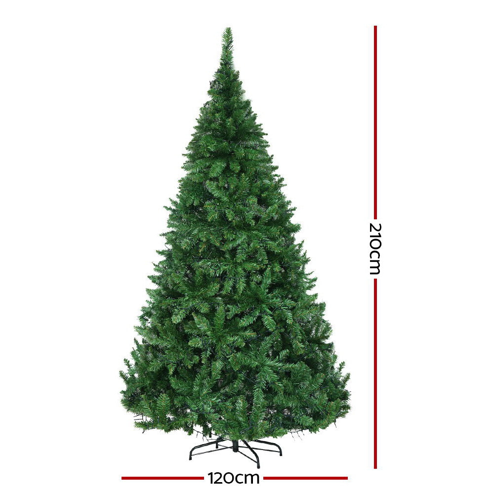 Christmas Tree 2.1M With 1134 LED Lights Warm White Green