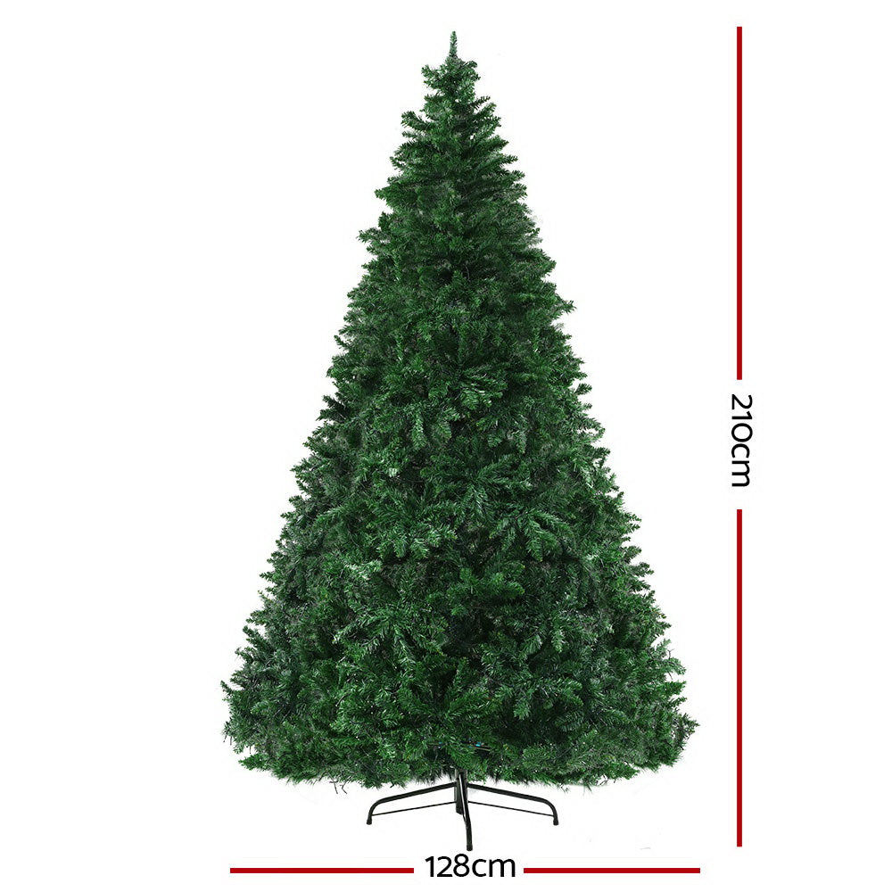 Christmas Tree 2.1M Green With 1134 LED Lights 8 Modes Multi Colour