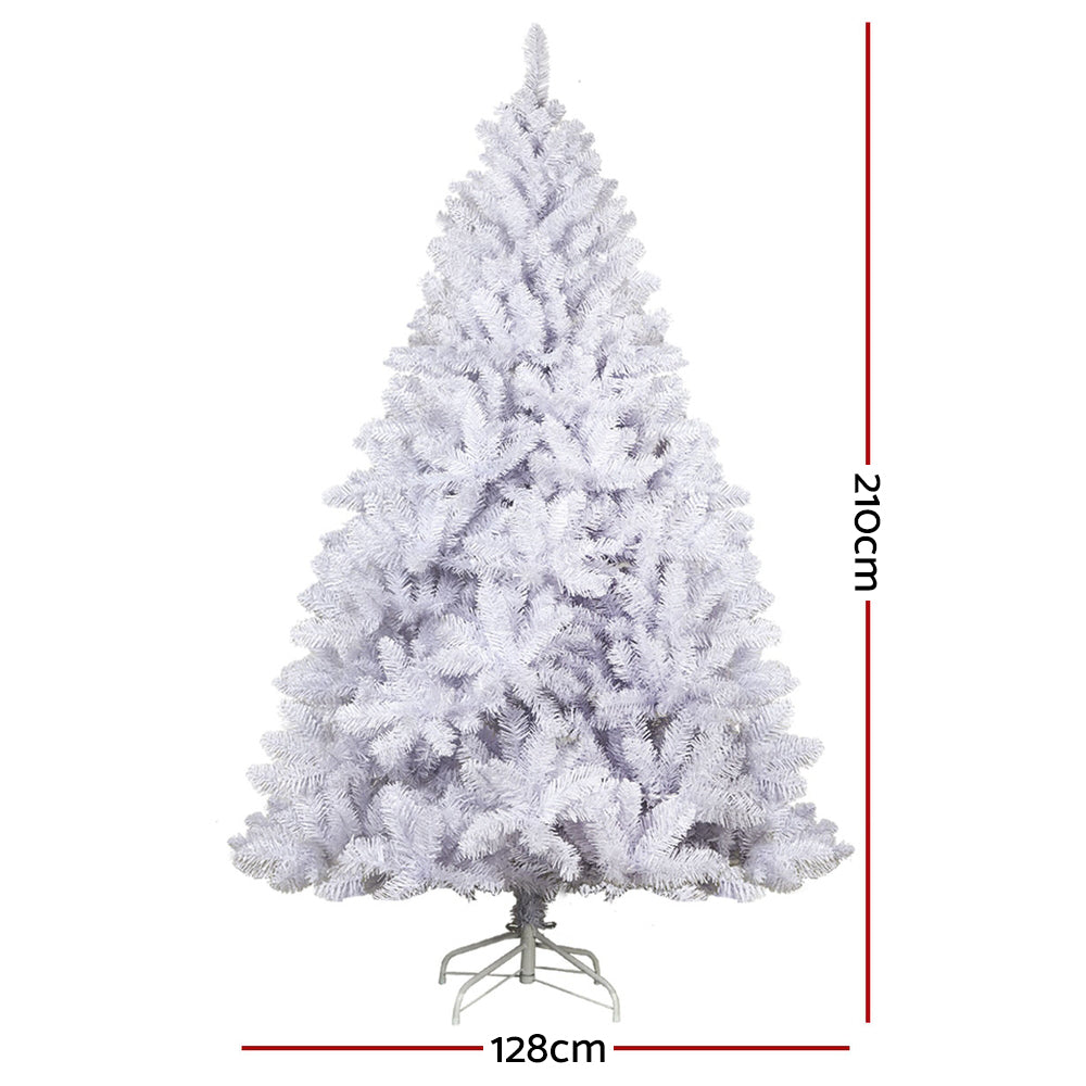 Christmas Tree 2.1M Xmas Trees Decorations White 1000 Tips