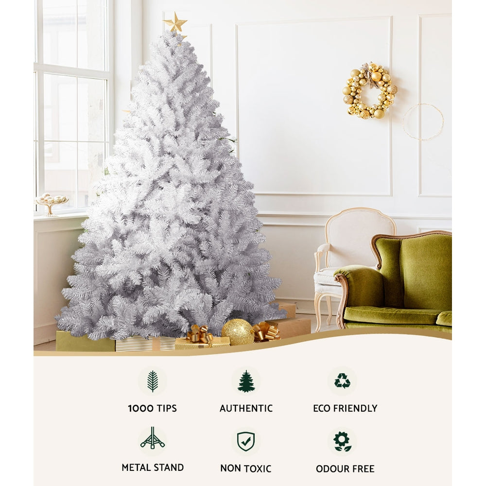 Christmas Tree 2.1M Xmas Trees Decorations White 1000 Tips