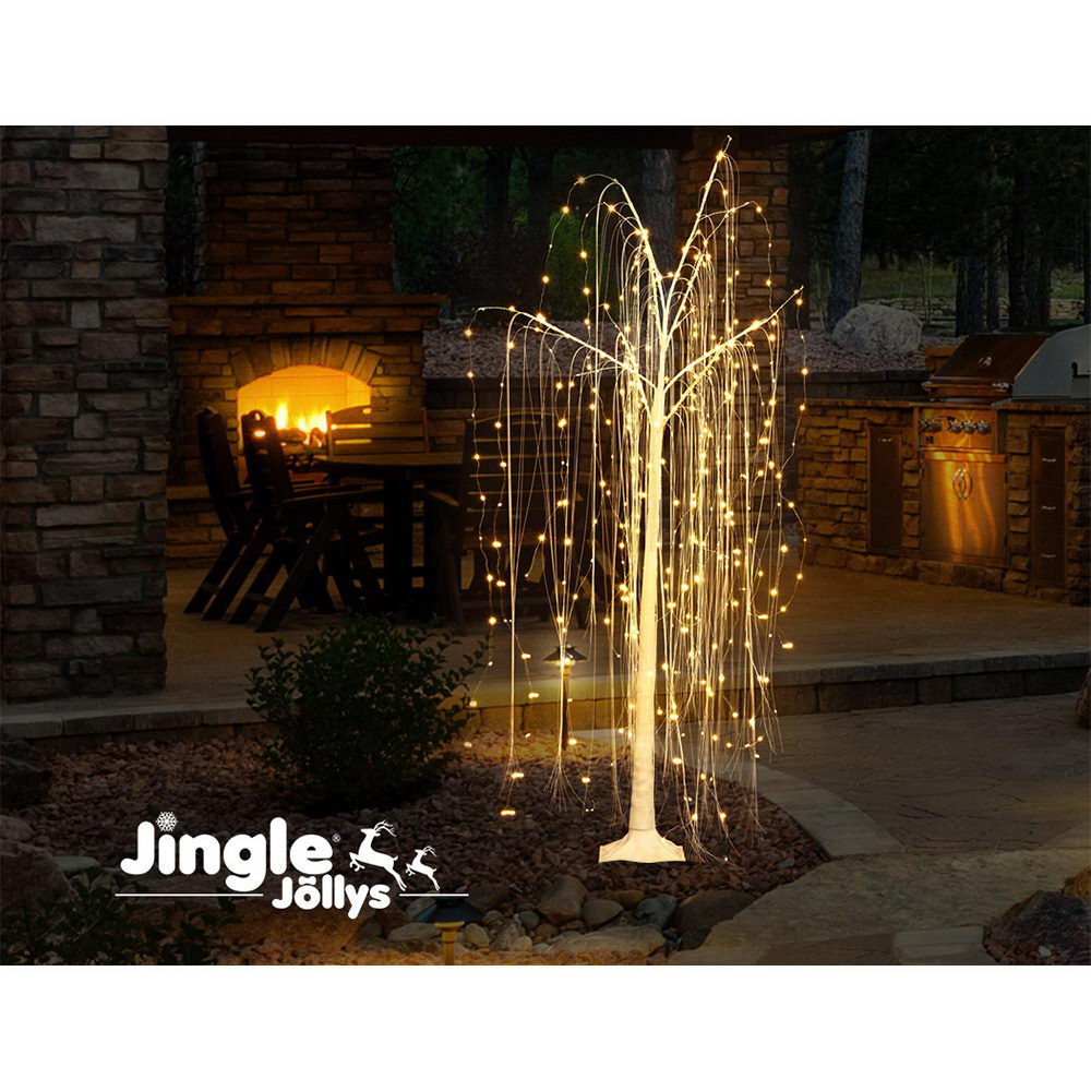 1.8M LED Christmas Tree Willow Xmas Fibre Optic Warm White Lights