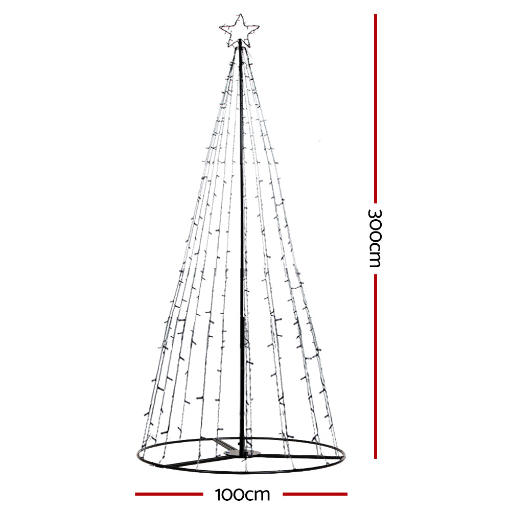 3M LED Christmas Tree Lights 330 LED Xmas Multi Colour Optic Fiber