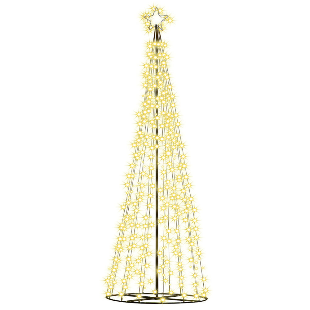 Solar Christmas Tree 3.6M LED Xmas Tree 8 Light Modes Warm White