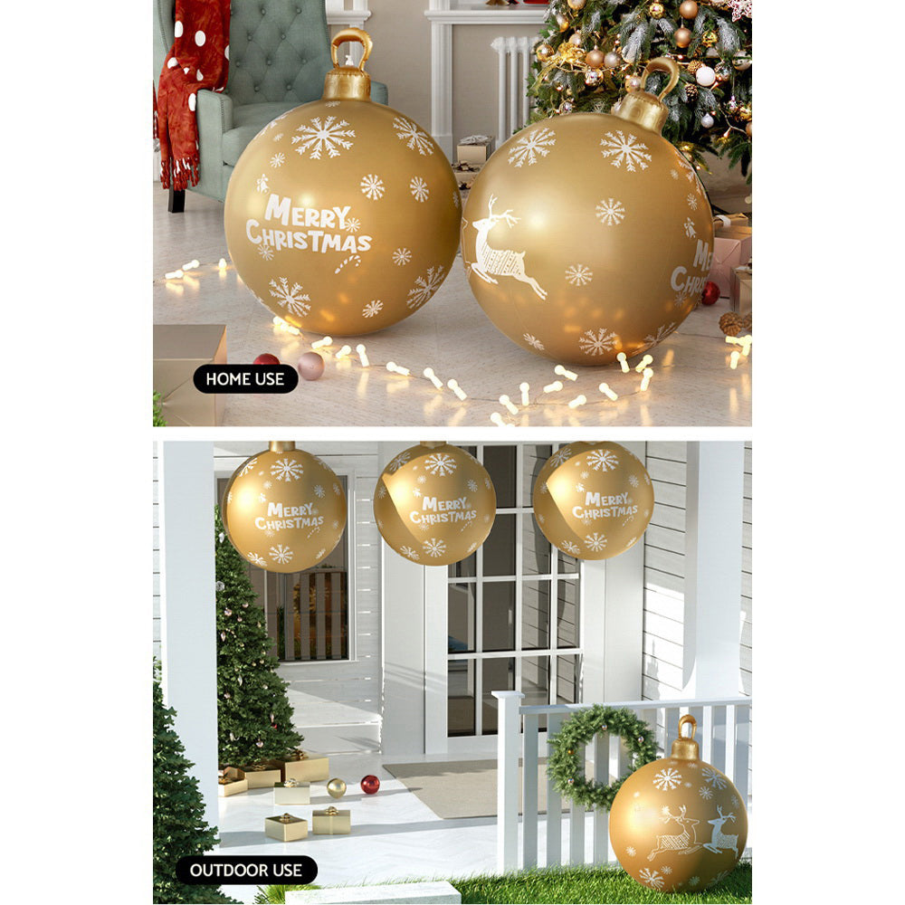 Christmas Inflatable Ball 60cm Decoration Giant Bauble Gold