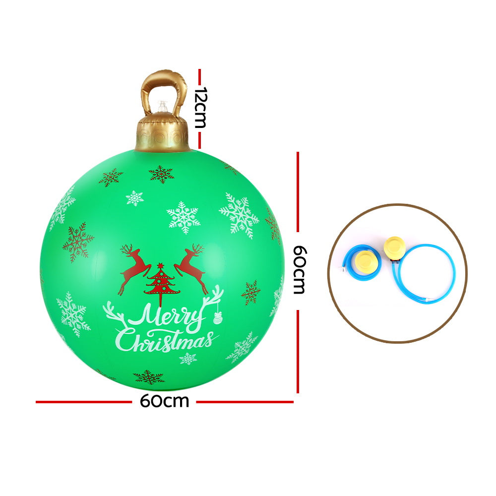 Christmas Inflatable Ball 60cm Decoration Giant Bauble Green