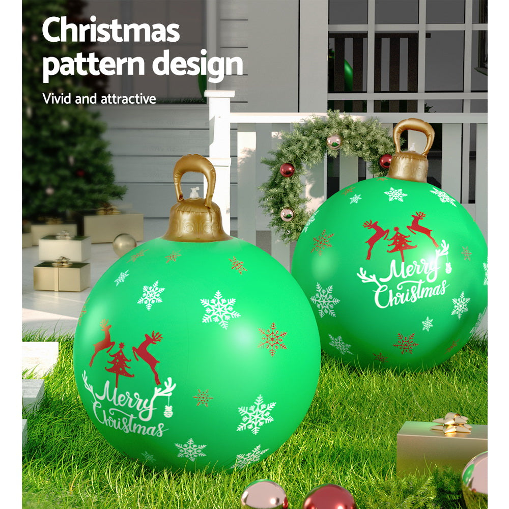 Christmas Inflatable Ball 60cm Decoration Giant Bauble Green