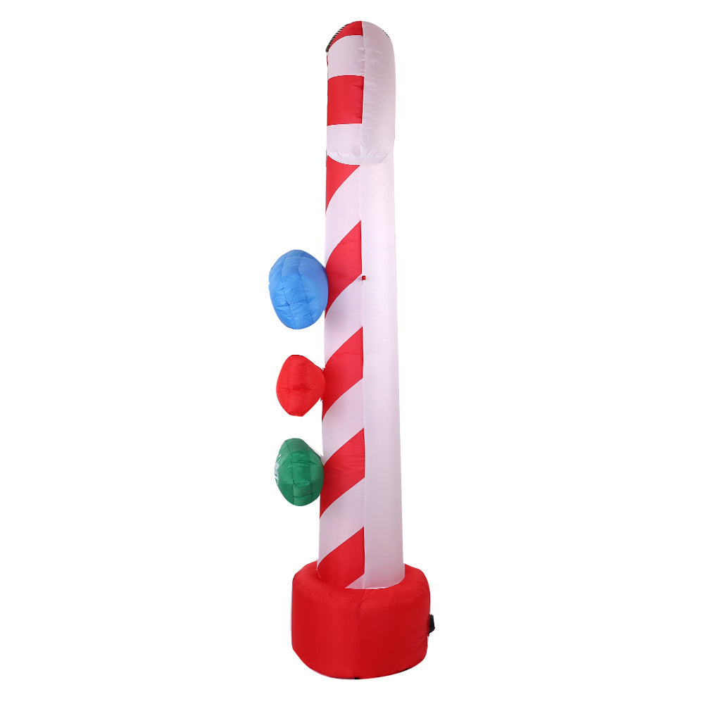 Christmas Inflatable Candy Pole 2.4M Lights Outdoor Decorations