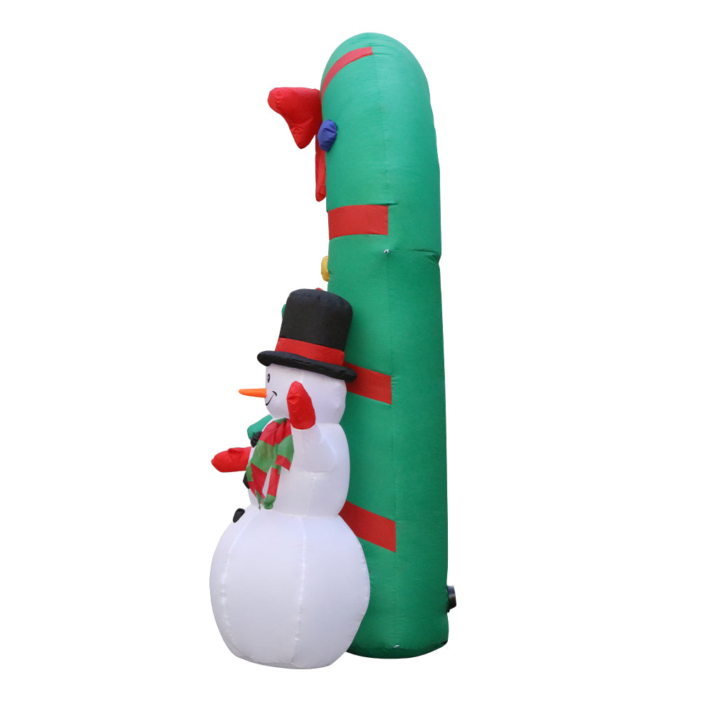 Christmas Inflatable Giant Arch Way 2.8M Santa Snowman Light Decor