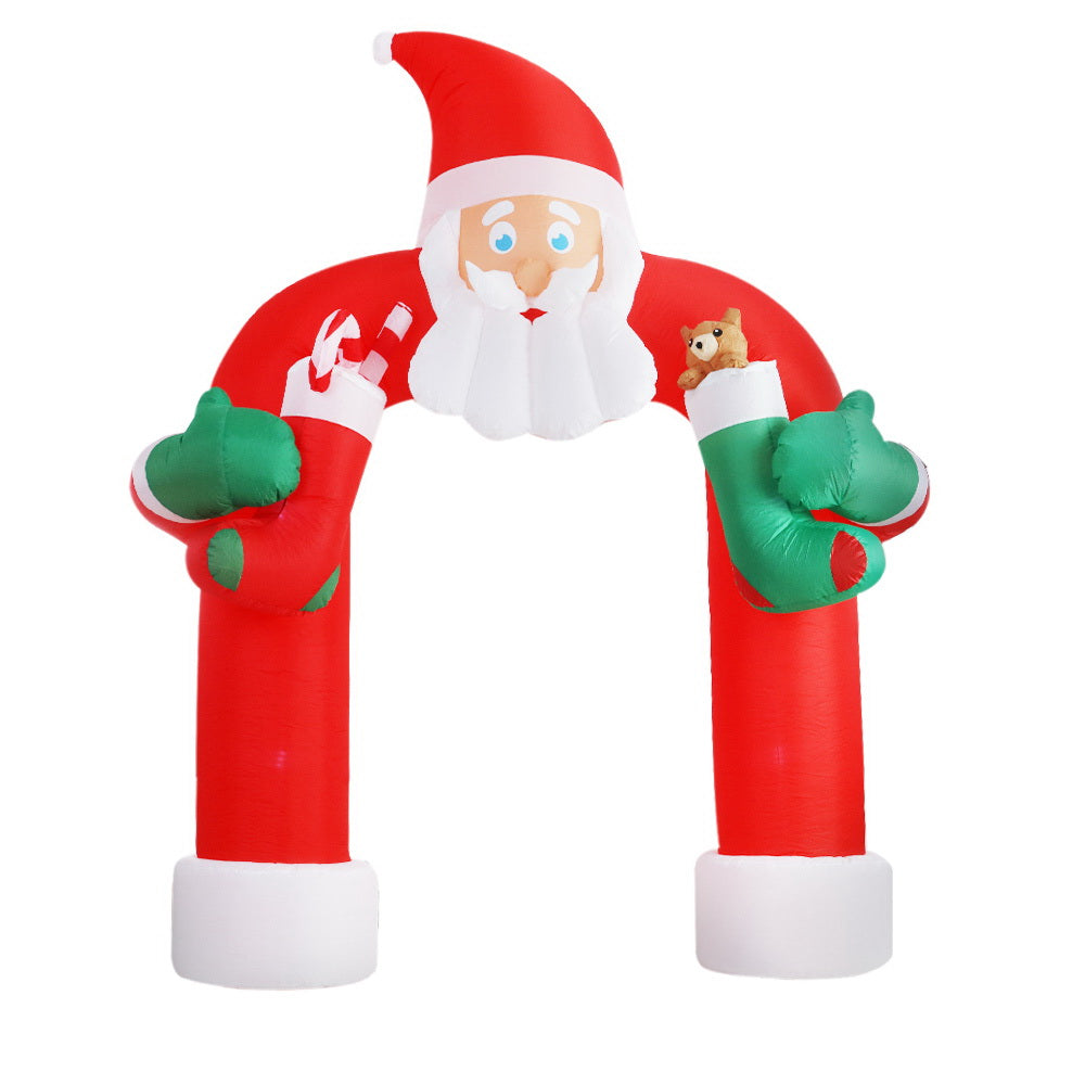 Christmas Inflatable Santa Archway 2.3M Outdoor Decorations Lights