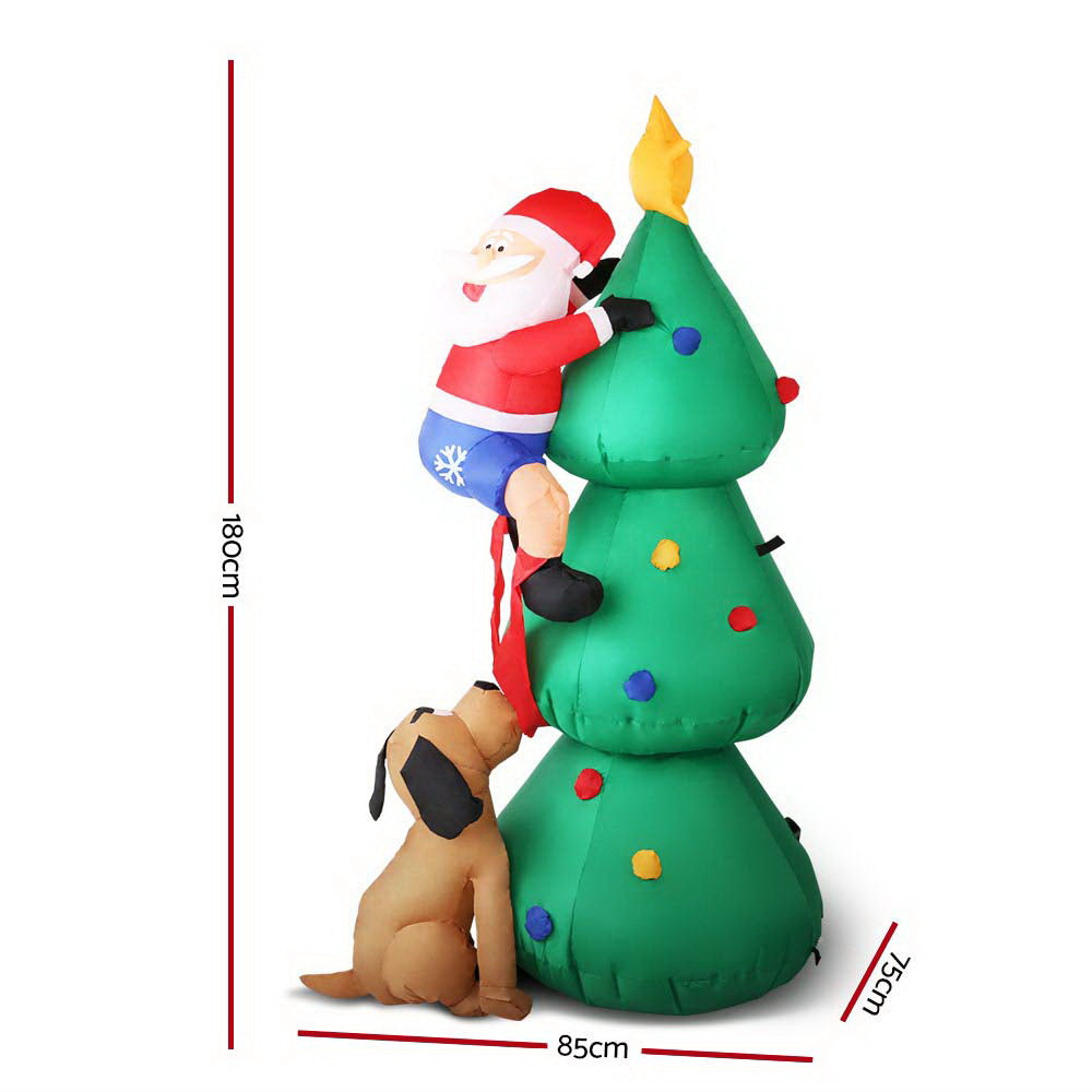 Christmas Inflatable Santa Tree 1.8M Lights Outdoor Decorations