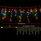 800 LED Christmas Icicle Lights Multicolour
