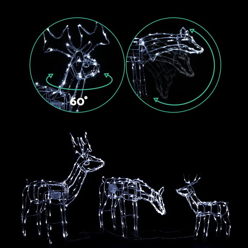 Christmas Motif Lights LED Rope Reindeer Waterproof Outdoor