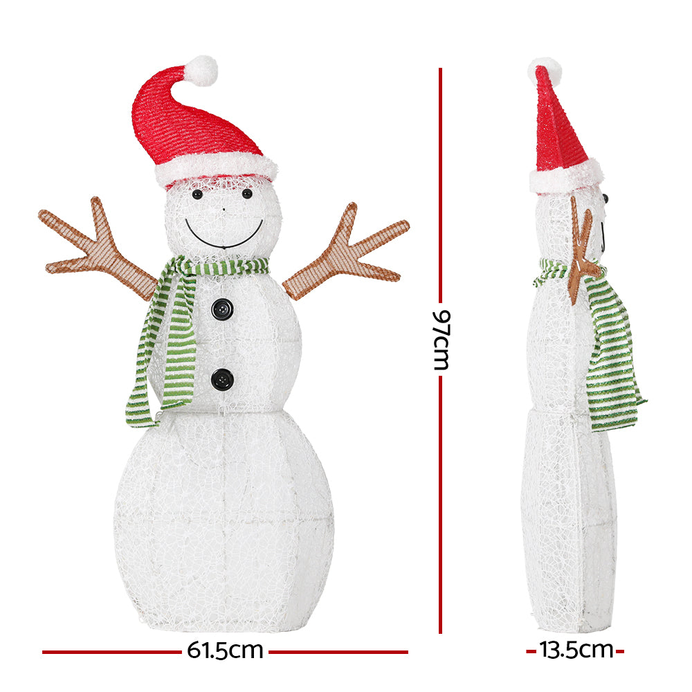 Christmas Lights LED Rope Light Snowman 97CM Motif 3D Decoration