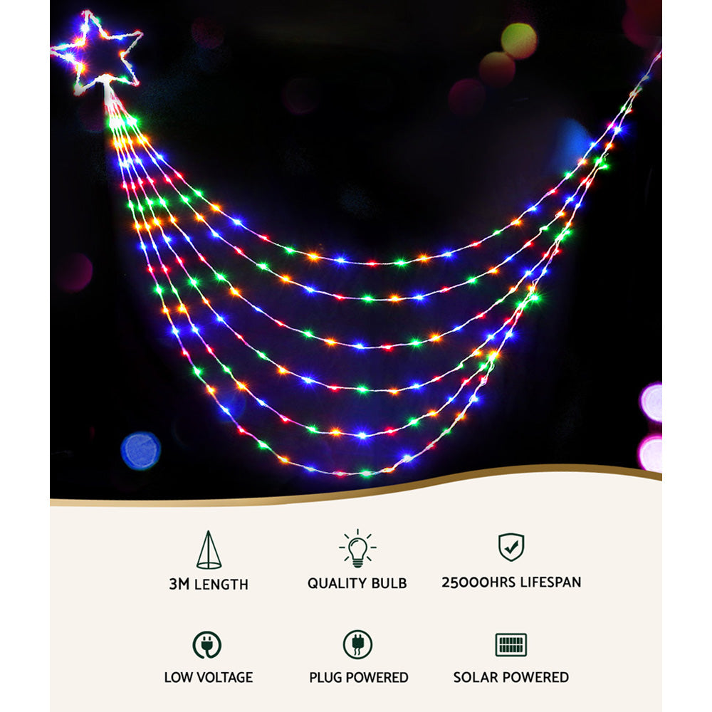 3M Christmas String Lights 200 LED Motif Fairy Curtain Light Decor