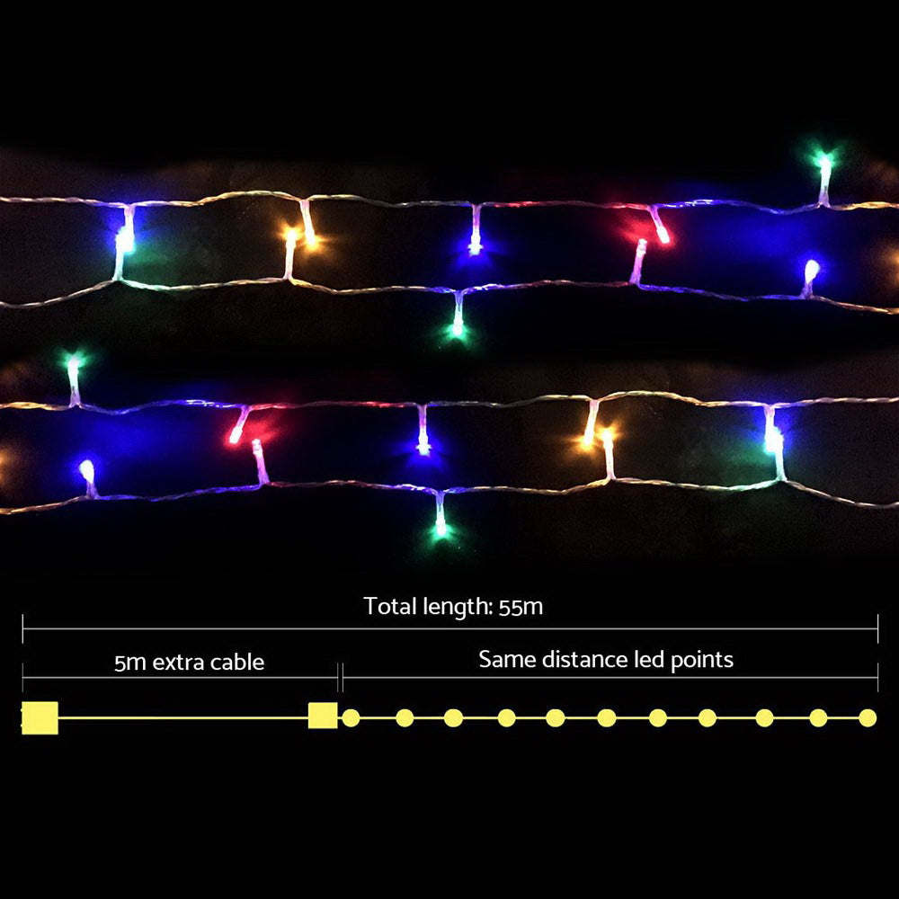 50M Christmas String Lights 500LED Multi Colour