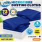 72PCE Microfibre Dusting Cloth Lint Free Super Absorbent 30 x 38cm