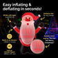 1.8m Self Inflatable LED Jolly Santa Rotating Lights